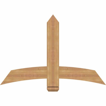 Ekena Millwork Bellingham Timber Gable Bracket, Western Red Cedar, 48"W x 32"H x 1 1/2"D x 5 1/2"F, 16/12 Pitch GBW048X32X0206BEL00SWR